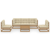 Thumbnail for 6-tlg. Garten-Lounge-Set mit Kissen Kiefer Massivholz