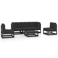 Thumbnail for 6-tlg. Garten-Lounge-Set mit Kissen Kiefer Massivholz
