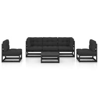 Thumbnail for 6-tlg. Garten-Lounge-Set mit Kissen Kiefer Massivholz