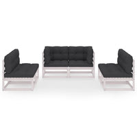 Thumbnail for 6-tlg. Garten-Lounge-Set mit Kissen Kiefer Massivholz