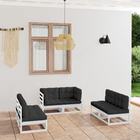 Thumbnail for 6-tlg. Garten-Lounge-Set mit Kissen Kiefer Massivholz