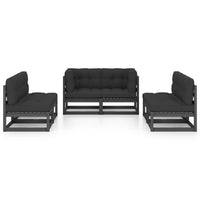 Thumbnail for 6-tlg. Garten-Lounge-Set mit Kissen Kiefer Massivholz