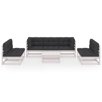 Thumbnail for 8-tlg. Garten-Lounge-Set mit Kissen Kiefer Massivholz