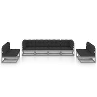 Thumbnail for 8-tlg. Garten-Lounge-Set mit Kissen Kiefer Massivholz
