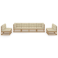Thumbnail for 8-tlg. Garten-Lounge-Set mit Kissen Kiefer Massivholz
