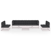 Thumbnail for 9-tlg. Garten-Lounge-Set mit Kissen Kiefer Massivholz
