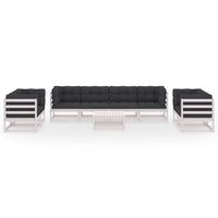 Thumbnail for 9-tlg. Garten-Lounge-Set mit Kissen Kiefer Massivholz
