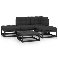 Thumbnail for 5-tlg. Garten-Lounge-Set mit Kissen Massivholz Kiefer