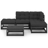 Thumbnail for 5-tlg. Garten-Lounge-Set mit Kissen Massivholz Kiefer