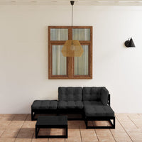 Thumbnail for 5-tlg. Garten-Lounge-Set mit Kissen Massivholz Kiefer