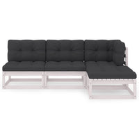Thumbnail for 4-tlg. Garten-Lounge-Set mit Kissen Kiefer Massivholz