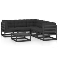 Thumbnail for 6-tlg. Garten-Lounge-Set mit Kissen Kiefer Massivholz