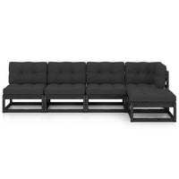 Thumbnail for 5-tlg. Garten-Lounge-Set mit Kissen Massivholz Kiefer