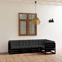 Thumbnail for 5-tlg. Garten-Lounge-Set mit Kissen Massivholz Kiefer