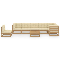Thumbnail for 8-tlg. Garten-Lounge-Set mit Kissen Kiefer Massivholz