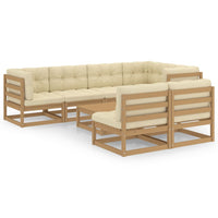 Thumbnail for 8-tlg. Garten-Lounge-Set mit Kissen Kiefer Massivholz