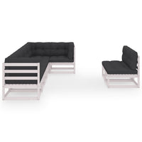 Thumbnail for 8-tlg. Garten-Lounge-Set mit Kissen Kiefer Massivholz
