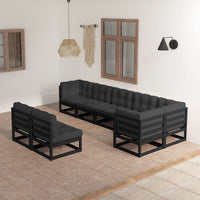 Thumbnail for 8-tlg. Garten-Lounge-Set mit Kissen Kiefer Massivholz
