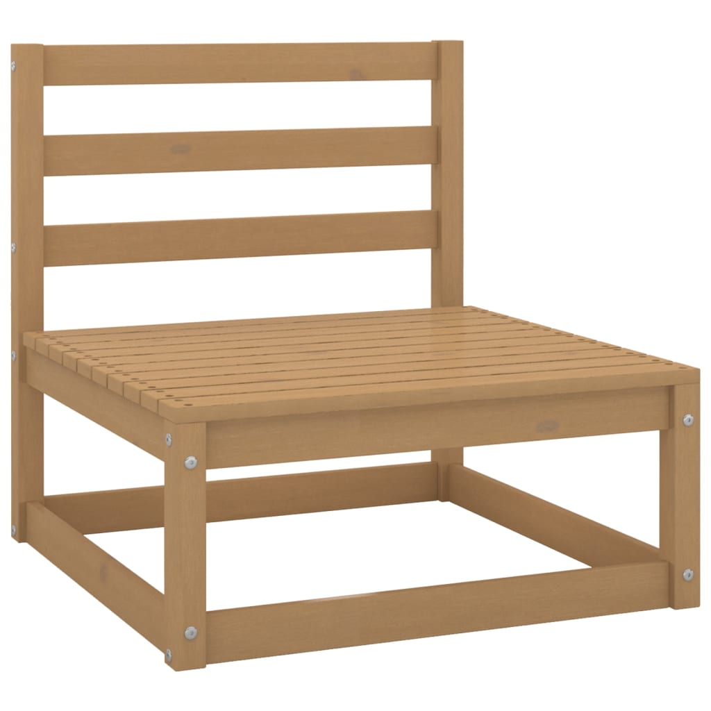 10-tlg. Garten-Lounge-Set mit Kissen Kiefer Massivholz