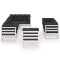 Thumbnail for 9-tlg. Garten-Lounge-Set mit Kissen Kiefer Massivholz