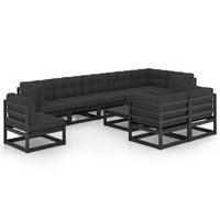 Thumbnail for 10-tlg. Garten-Lounge-Set mit Kissen Massivholz Kiefer