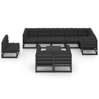 Thumbnail for 10-tlg. Garten-Lounge-Set mit Kissen Massivholz Kiefer