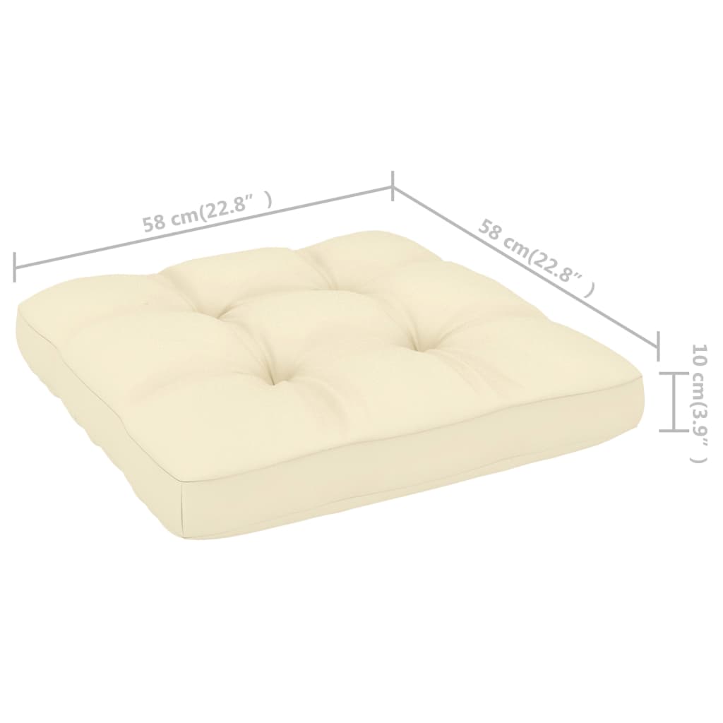 7-tlg. Garten-Lounge-Set mit Kissen Kiefer Massivholz