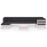 Thumbnail for 8-tlg. Garten-Lounge-Set mit Kissen Kiefer Massivholz