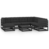 Thumbnail for 8-tlg. Garten-Lounge-Set mit Kissen Kiefer Massivholz