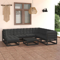 Thumbnail for 8-tlg. Garten-Lounge-Set mit Kissen Kiefer Massivholz