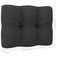 Thumbnail for 11-tlg. Garten-Lounge-Set mit Kissen Schwarz Massivholz Kiefer