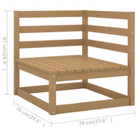 Thumbnail for 12-tlg. Garten-Lounge-Set Kissen Honigbraun Kiefer Massivholz