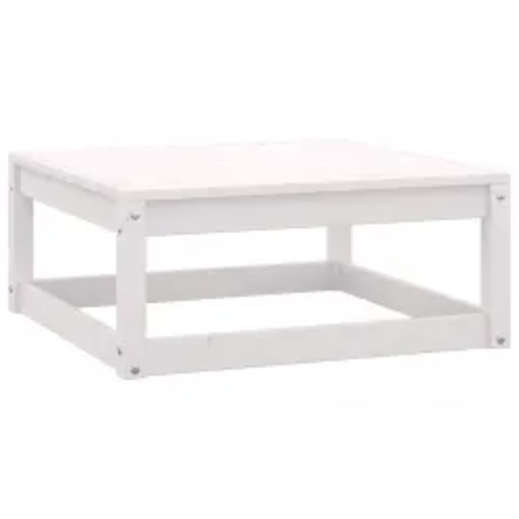 13-tlg. Garten-Lounge-Set mit Kissen Weiß Kiefer Massivholz