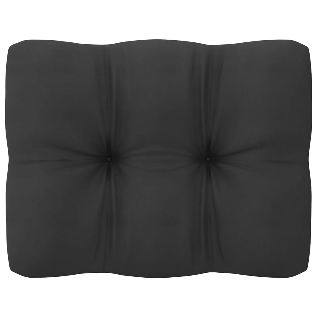 10-tlg. Garten-Lounge-Set mit Kissen Grau Kiefer Massivholz