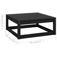 Thumbnail for 10-tlg. Garten-Lounge-Set mit Kissen Schwarz Massivholz Kiefer
