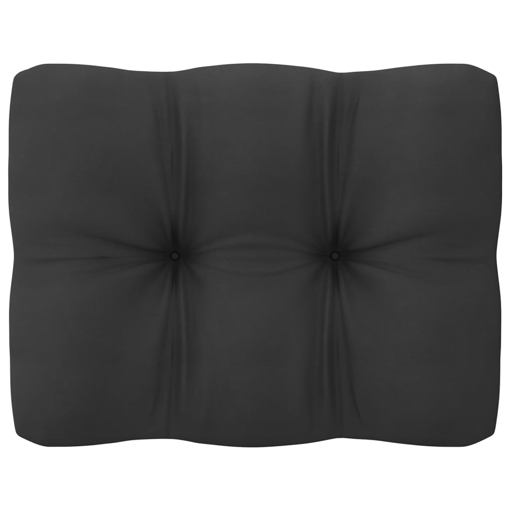 11-tlg. Garten-Lounge-Set mit Kissen Schwarz Massivholz Kiefer