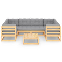 Thumbnail for 7-tlg. Garten-Lounge-Set mit Kissen Kiefer Massivholz