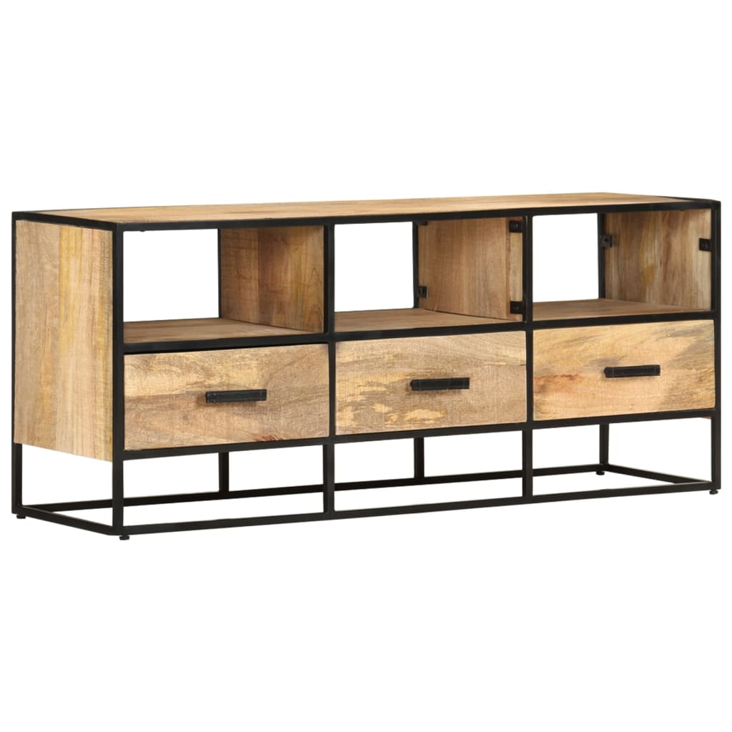 TV-Schrank 110x30x45 cm Raues Mangoholz