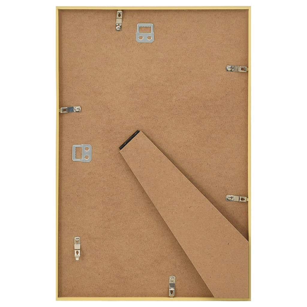 Bilderrahmen Collage 3 Stk. für Wand Tisch Golden 21x29,7cm MDF