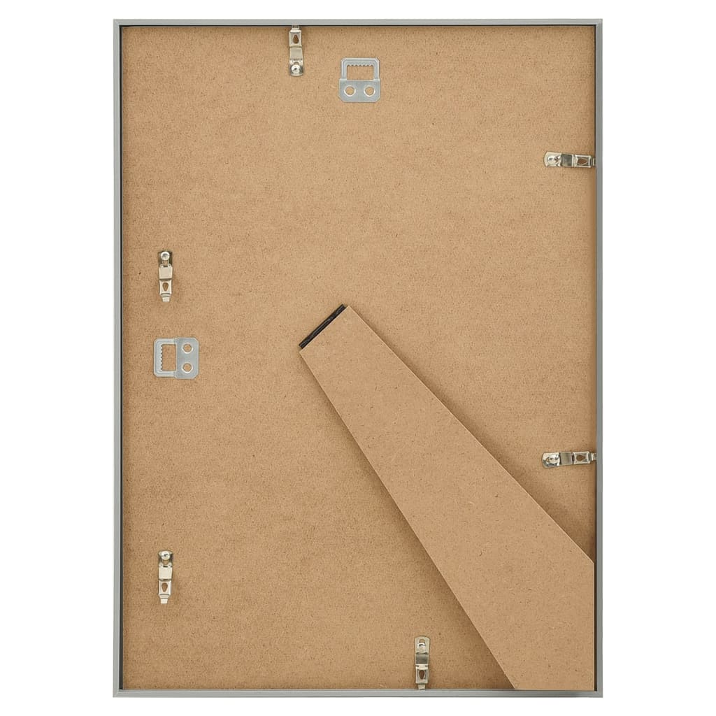 Bilderrahmen Collage 3 Stk. für Wand Tisch Silbern 29,7x42 cm MDF
