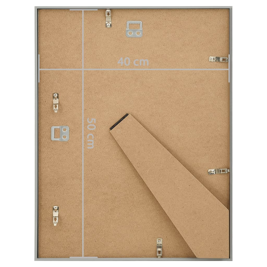 Bilderrahmen Collage 5 Stk. für Wand Tisch Silbern 40x50 cm MDF