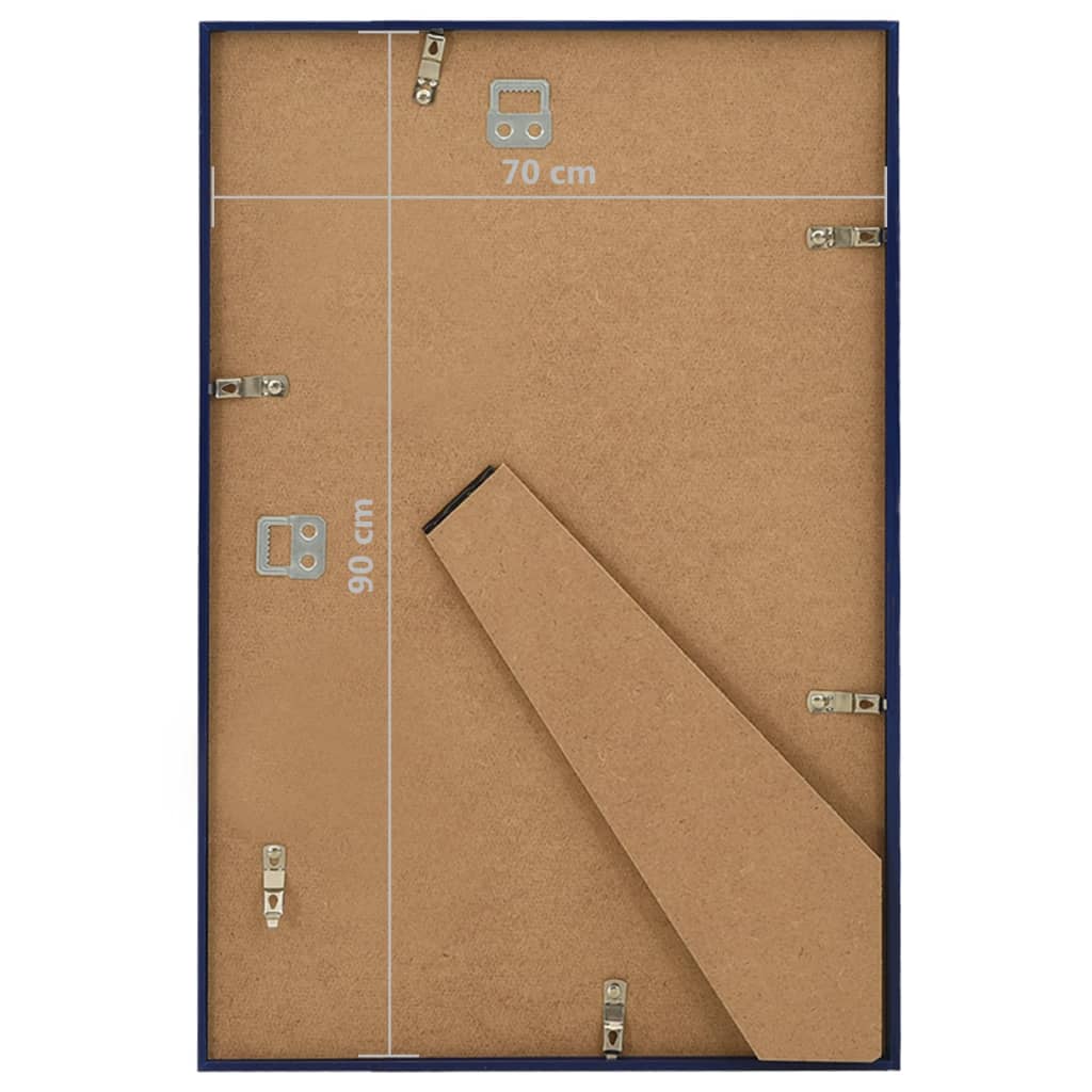 Bilderrahmen Collage 3 Stk. für Wand Tisch Blau 70x90 cm MDF