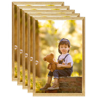 Thumbnail for Bilderrahmen Collage 5 Stk. für Wand Tisch Golden 59,4x84cm MDF