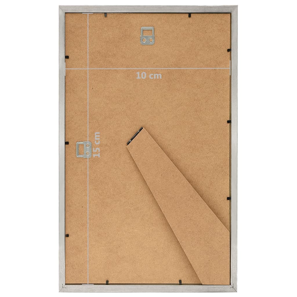 Bilderrahmen Collage 3 Stk. für Wand Tisch Silbern 10x15 cm MDF