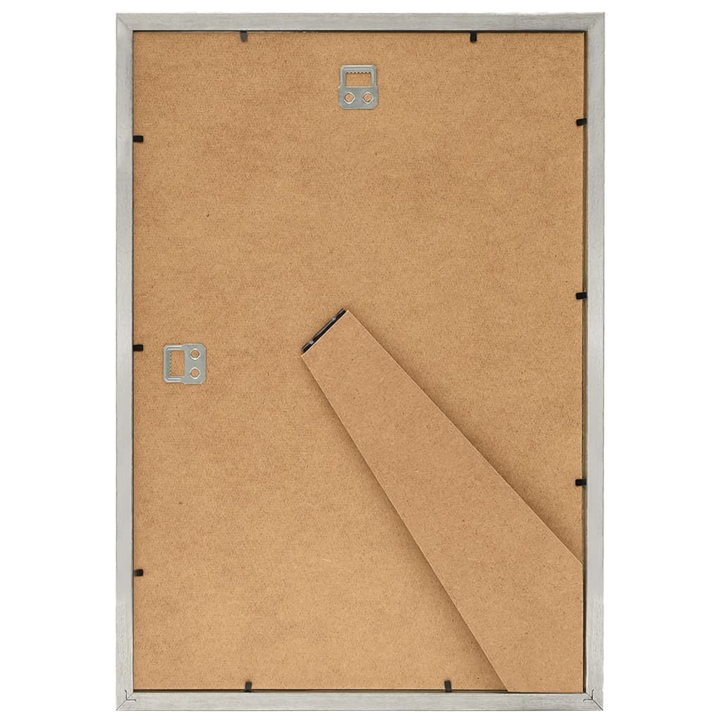 Bilderrahmen Collage 3 Stk. für Wand Tisch Silbern 15x21 cm MDF