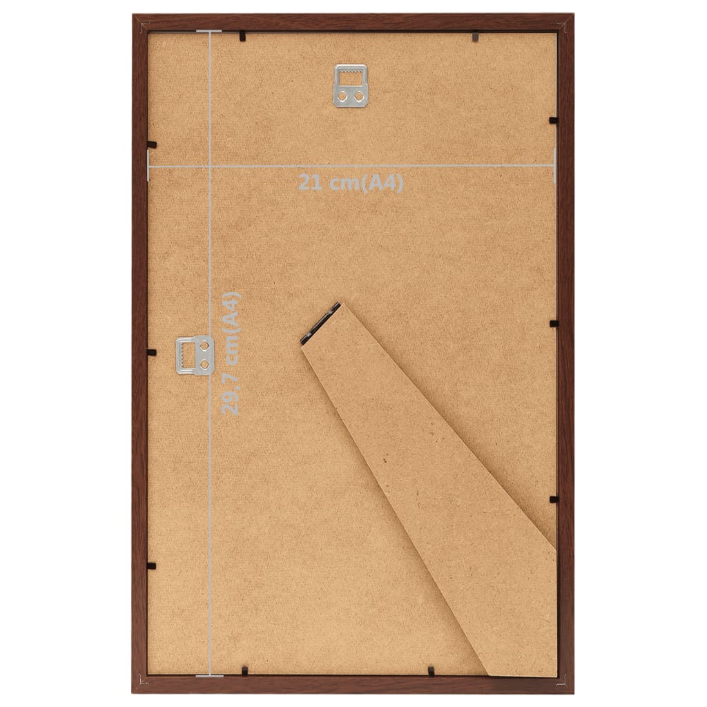 Bilderrahmen Collage 3 Stk. für Wand Tisch Braun 21x29,7 cm MDF