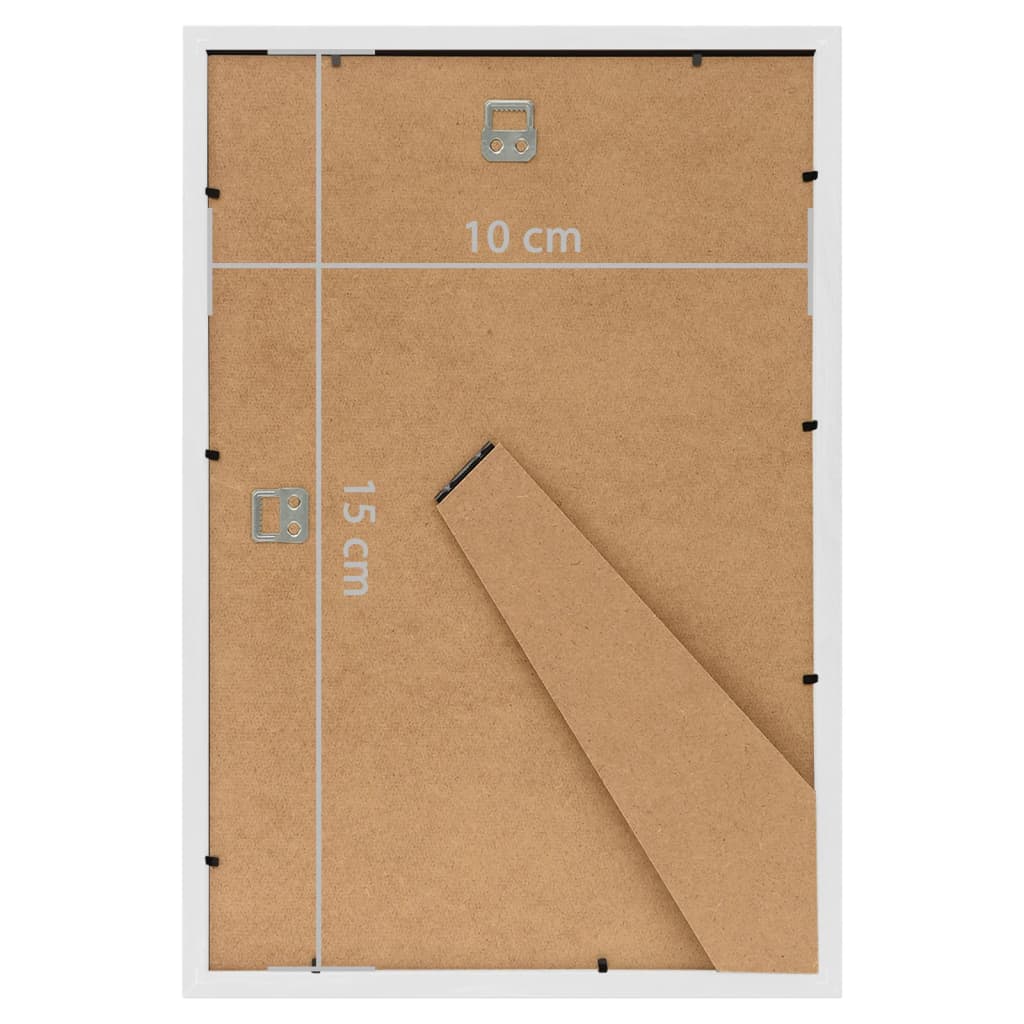 Bilderrahmen Collage 3 Stk. für Wand Tisch Weiß 10x15 cm MDF