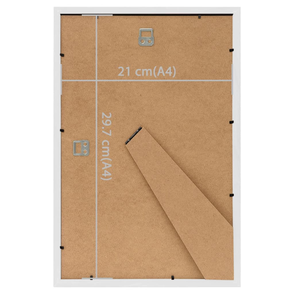 Bilderrahmen Collage 3 Stk. für Wand Tisch Weiß 21x29,7 cm MDF