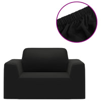 Thumbnail for Stretch-Sofahusse Schwarz Polyester-Jersey