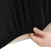 Thumbnail for Stretch Sofahusse 4-Sitzer Schwarz Polyester-Jersey